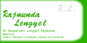 rajmunda lengyel business card